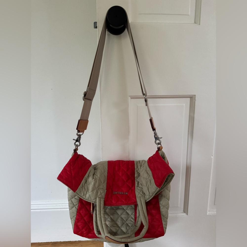 MZ Wallace Cabana Tote - Cherry Red & Atmosphere - Picture 9 of 10